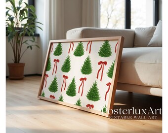 Christmas Tree and Bow Wall Art, image 3