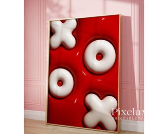 Red Set of 3 Hypebeast Wall Art, image 4