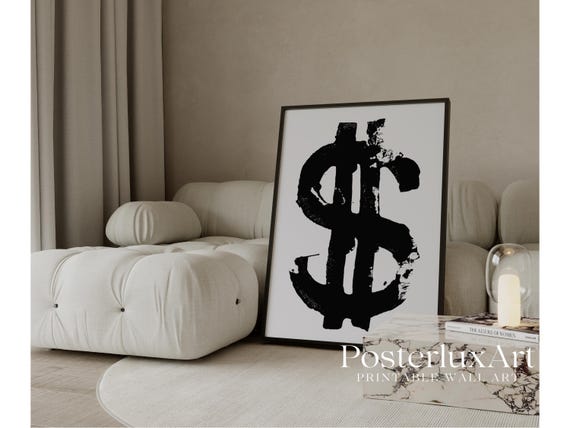 Dollar Poster – Hypebeast Black & White Fashion Wall Art, Stockholm…