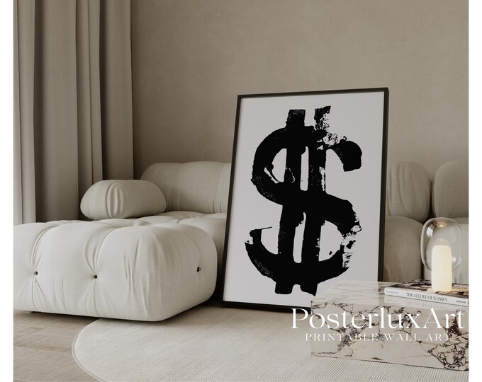 Dollar Poster – Hypebeast Black & White Fashion Wall Art…
