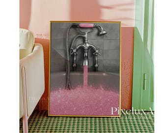 Pink Glam Bathroom Wall Art Set of 3, image 4