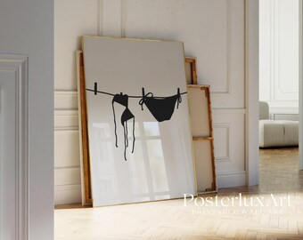 Minimalist Bikini Line Art Poster, image 3