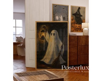 Vintage Ghost Halloween Wall Art, image 2