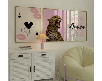 Preppy Collage Apartment Poster Set, image 1