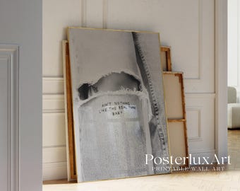 Black & White Denim Art Print, image 3