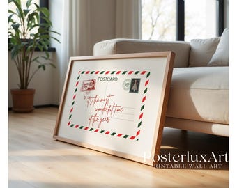Christmas Postcard Wall Art, image 3