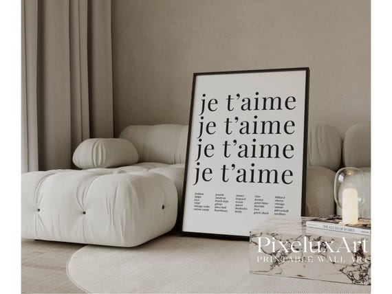 Je T’aime Wall Art