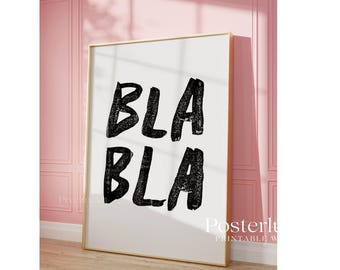 Bla bla Typography Print, image 4