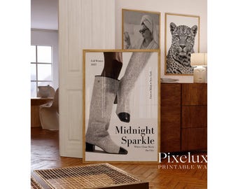 Trendy Black and White Fashion Wall Art, image 2
