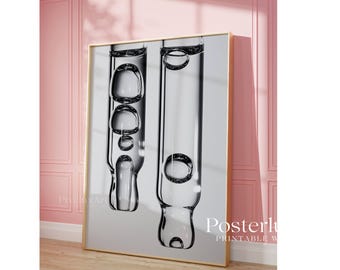 Black and White Funny Bathroom Poster, image 6
