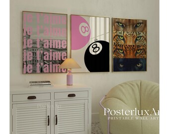 Pink Leopard Wall Art Set, image 2