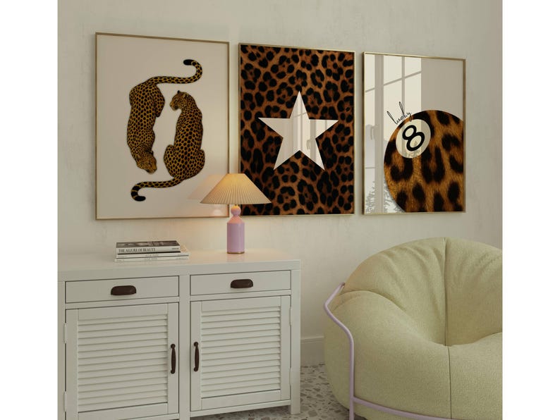 Leopard Wall Art Set