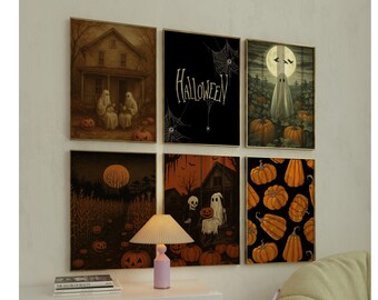 Vintage Halloween Wall Art Bundle Set of 18, image 6