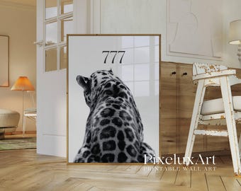 Black And White 777 Leopard Wall Art, image 3