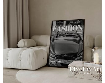 Trendy Black and White Fashion Wall Art, image 1