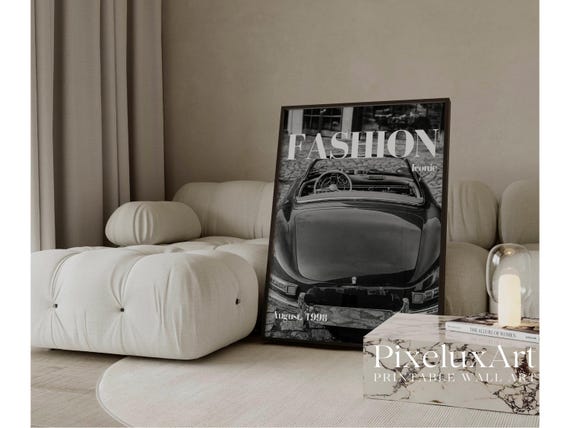 Trendy Black and White Fashion Wall Art