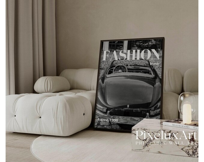 Trendy Black and White Fashion Wall Art, Stockholm Style…