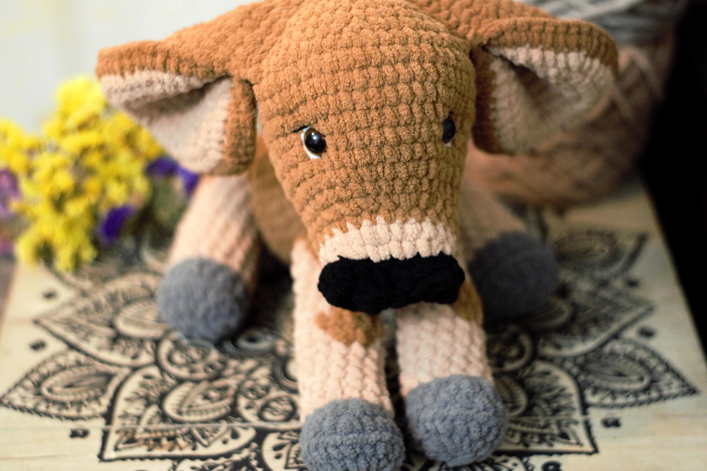 30 Adorable Cow Plush Crochet Patterns for Farmhouse Decor, Gifts, and Cozy Displays 14 Ophelia the Brahman Cow Plush Pattern