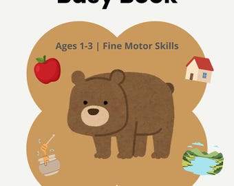 Libro de actividades Montessori para niños pequeños / Edades 1-3 Desarrollo de la motricidad fina (Descarga digital)