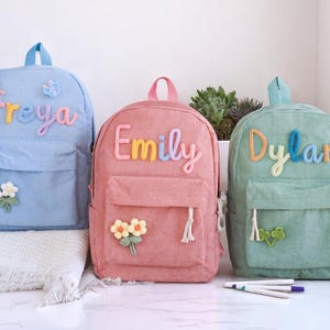 Personalized Kids Backpacks with Embroidered Name, School Bags, Custom Toddler Backpacks, Back to School gifts, Kids Backpacks, Kids Gifts