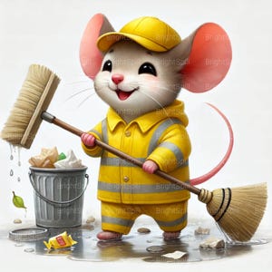 10 ilustraciones en acuarela de animales en diversas profesiones humanas