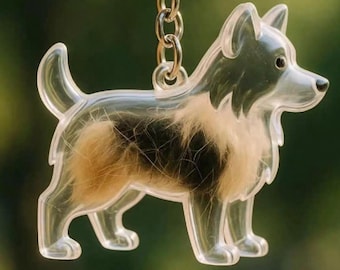 Dog Fur Keepsake Keychain: Pet Memorial Gift
