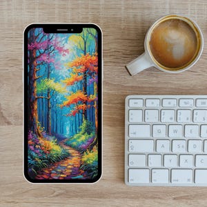 Fantasy Forest Wallpaper – Vibrant Magical Dreamland for Phone