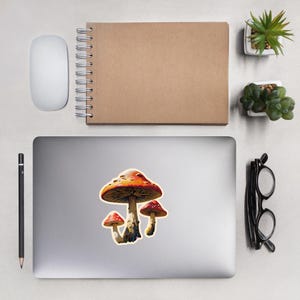 Magic Mushroom Vinyl Sticker - Psychedelic Art Print