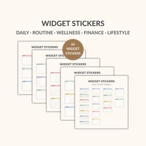 GoodNotes Widget Sticker Pack | 66 Funktionale Planer Sticker (Digitaler Download)