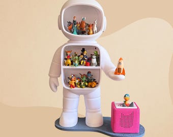 XXL shelf for Tonie figures, customizable astronaut, wall-mounted or freestanding, space, Tonie storage for boys