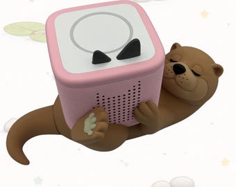 Sleeping Otter Toniebox Holder | Toniebox 1 & 2 Holder with Charging Function | Cute Children's Room Decor