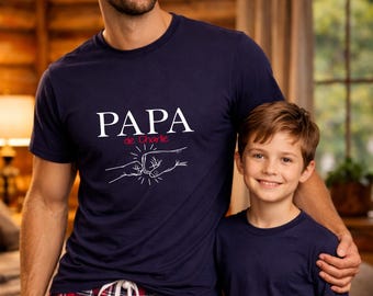 Pyjama personnalisé Papa - cadeau fête des pères, pyjama papa anniversaire ou noël, ensemble de pyjama papa, cadeau fête papa,pyjama assorti