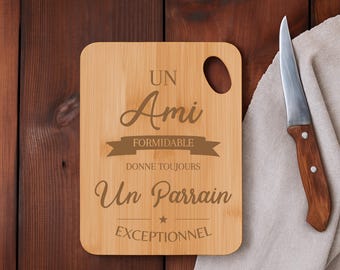 Planche apéro annonce grossesse parrain, annonce ami devient parrain annonce parrain bébé, planche à découper annonce de grossesse