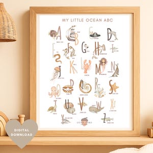 Ocean Themed Educational Posters ABC - 123 | Printable Learning Prints for Ages 3–6 | Homeschool & Classroom Decor | Preschool to KS1