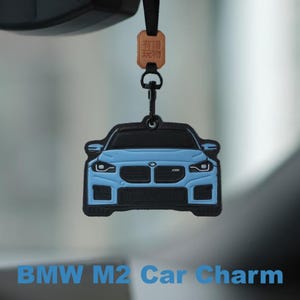 Personalized BMW M2 G87 Car Charm – Handmade Leather Car Air Fresheners Car Accessories - Custom Color & License Plate