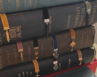 Velvet ribbon bookmark with charms, velvet bookmark, reader gift, bookworm gift, cute bookmark, 12” bookmark, book gift, 3/8 ribbon bookmark