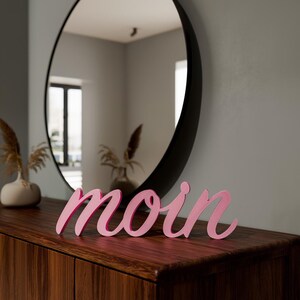 3D Schriftzug "moin" - Deko Aufsteller 3D Druck Statement