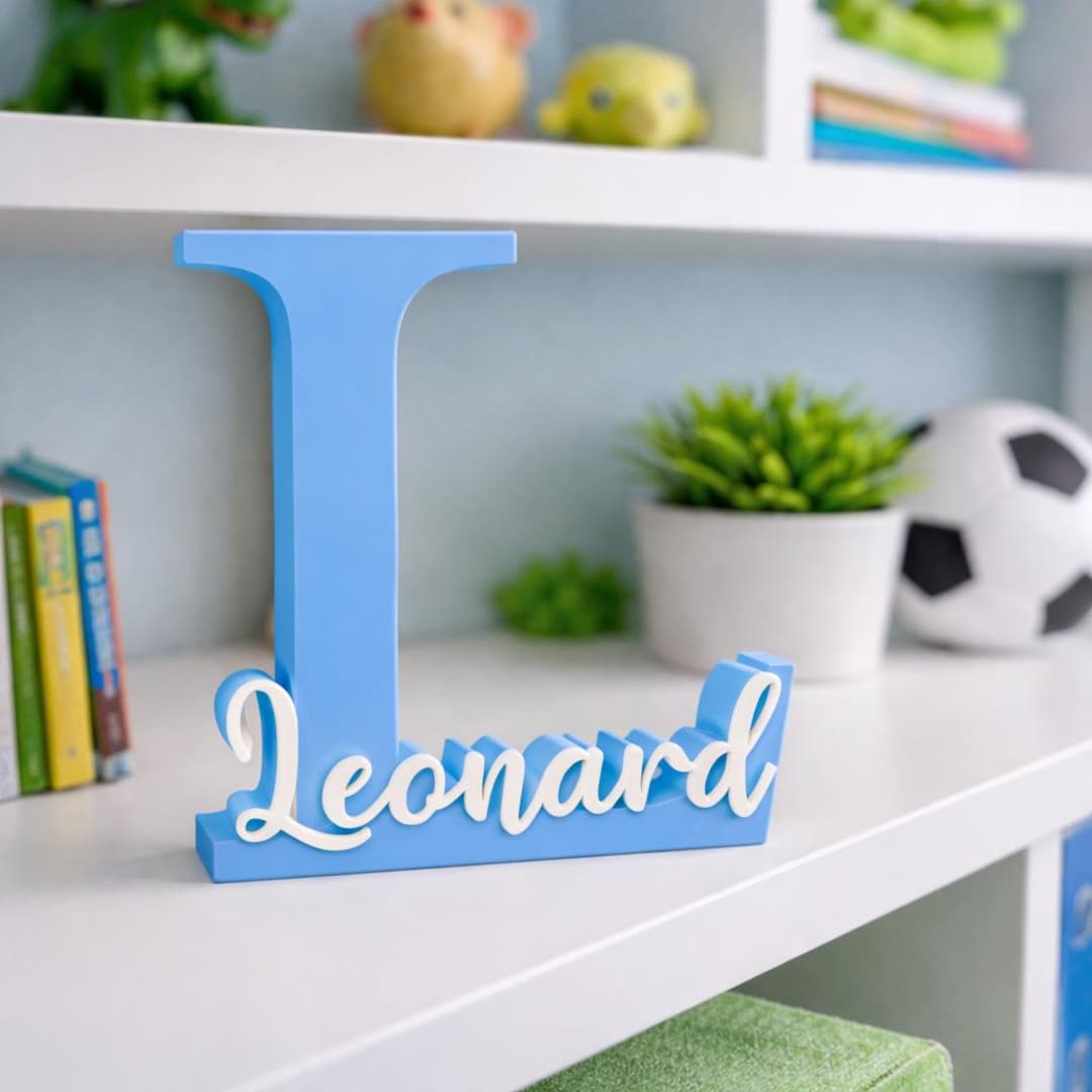 Leonard - 3MF / STL File - Personalized 3D Name With the Letter ...