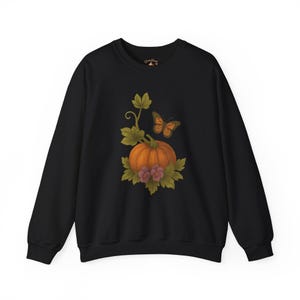 Herbstliches Kürbis-Sweatshirt mit Rundhalsausschnitt – Gemütlicher Herbstpullover, Unisex-Fleeceoberteil, Herbst-Style, perfekt für Halloween und Thanksgiving Bild 3