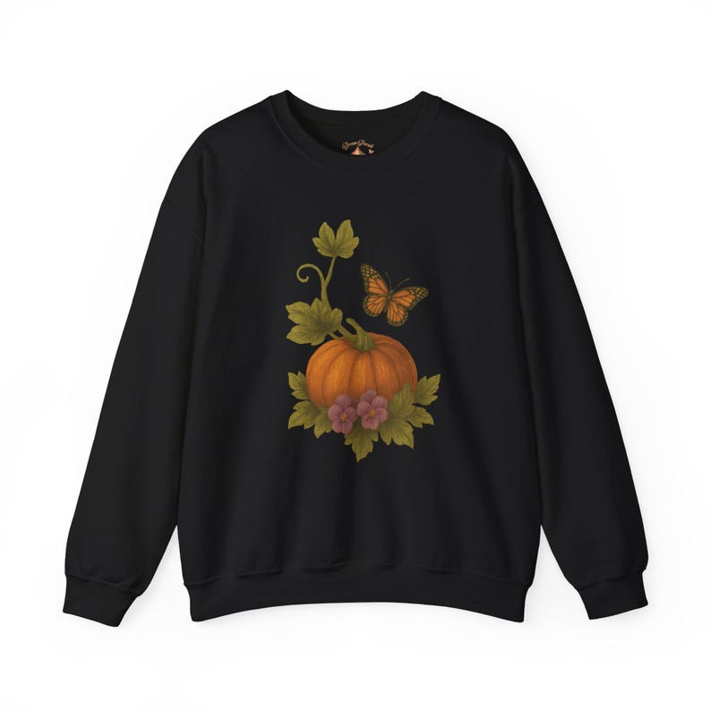 Herbstliches Kürbis-Sweatshirt mit Rundhalsausschnitt – Gemütlicher Herbstpullover, Unisex-Fleeceoberteil, Herbst-Style, perfekt für Halloween und Thanksgiving Bild 3