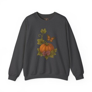Herbstliches Kürbis-Sweatshirt mit Rundhalsausschnitt – Gemütlicher Herbstpullover, Unisex-Fleeceoberteil, Herbst-Style, perfekt für Halloween und Thanksgiving Bild 1