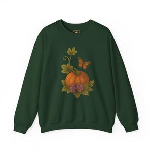 Herbstliches Kürbis-Sweatshirt mit Rundhalsausschnitt – Gemütlicher Herbstpullover, Unisex-Fleeceoberteil, Herbst-Style, perfekt für Halloween und Thanksgiving Bild 4