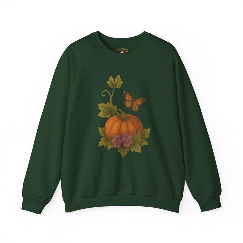 Herbstliches Kürbis-Sweatshirt mit Rundhalsausschnitt – Gemütlicher Herbstpullover, Unisex-Fleeceoberteil, Herbst-Style, perfekt für Halloween und Thanksgiving Bild 4
