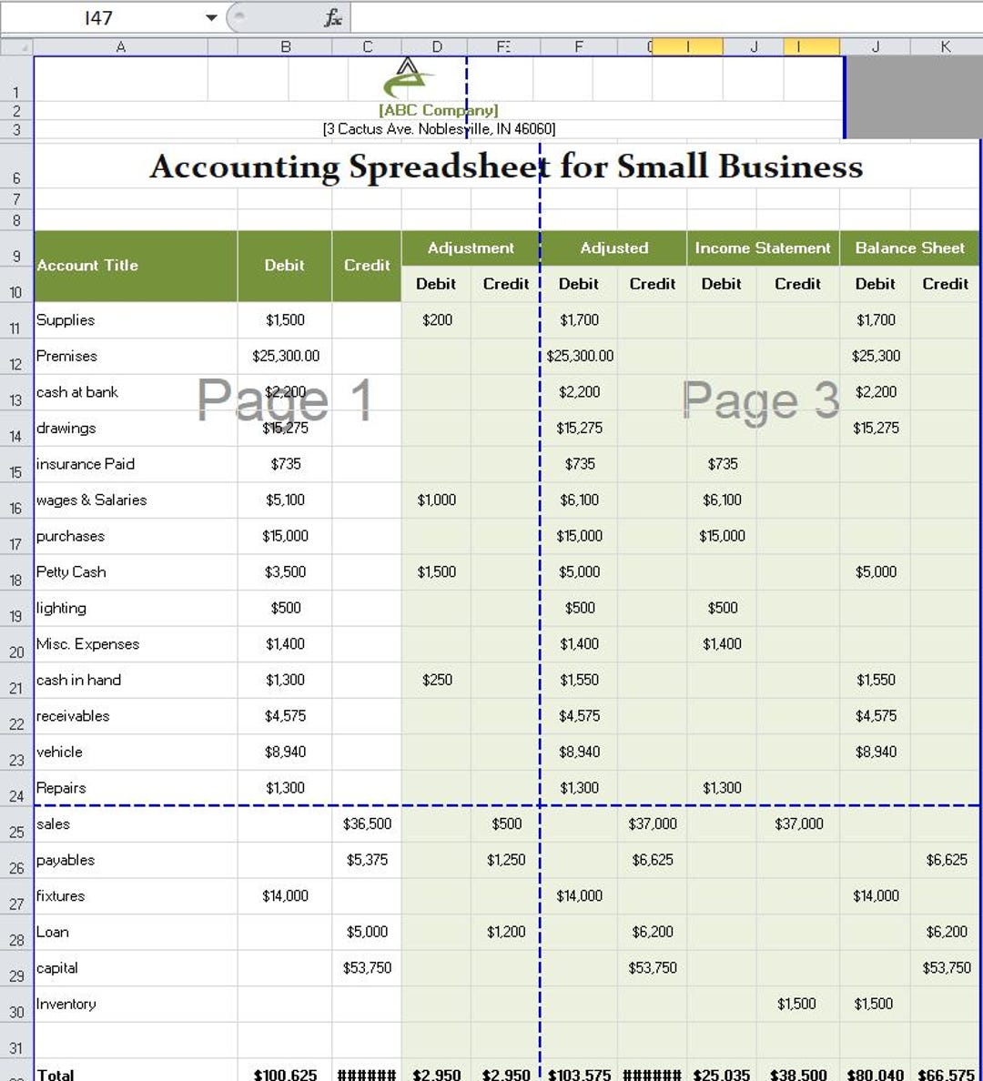 Image 20 for Accounting Spreadsheet Templates For Small Business