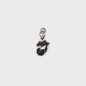 CH Silber Rolling Stones Zunge Anhänger, Silber Anhänger, Chrom Herzen, Halskette Anhänger, Geschenk für Mädchen, Muttertag Geschenke