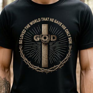 Dios amó tanto al mundo, cruz PNG - Jesús, cristiano, Dios, versículo bíblico religioso, PNG - Descarga digital de escrituras de fe, PNG inspirador