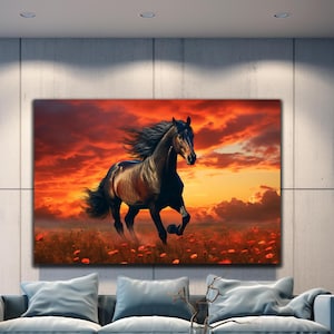 Horse Wall Art, Large Wall Art, Large Horse Painting, Horse Wall Decor, Tempered Glass Art, Custom Wall Art, Glass Wall Decor, Home Decor
