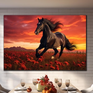Horse Wall Art, Large Wall Art, Large Horse Painting, Horse Wall Decor, Tempered Glass Art, Custom Wall Art, Glass Wall Decor, Wall Hangings