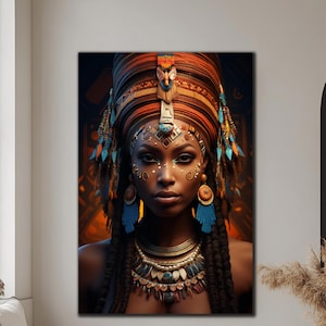 Ethnic Afrıcan Wall Art, Afrıcan Women Wall Art, Ethnic Afrıcan Tempered Glass, Glass Print Wall Art, Large Wall Art, Wall Hangings