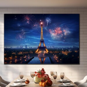 Eiffel Tower Wall Art-Eiffel Tower Print-Vivid Colors-Eiffel Tower Wall Decor-Paris Wall Decor-Large Glass Wall Art-Wall Hangings